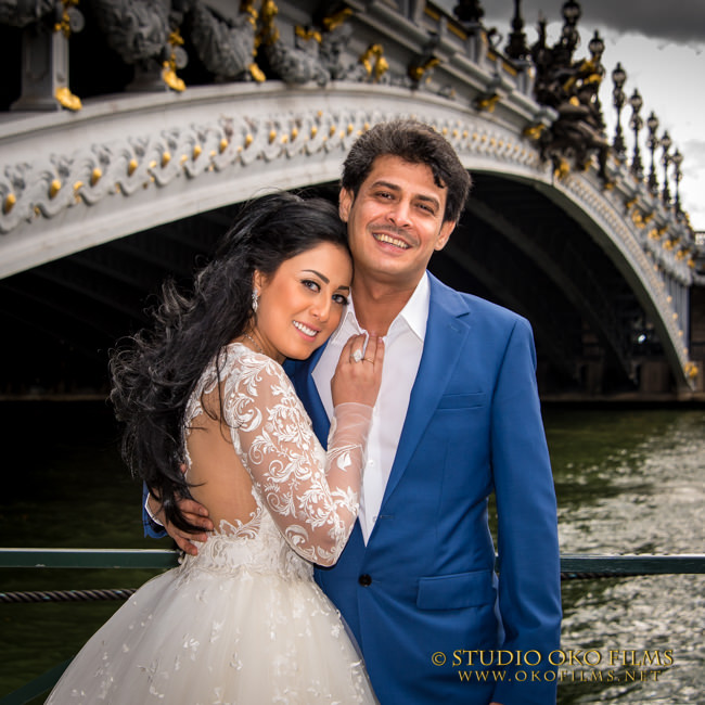 Reportage mariage Paris. Photos du couple.© Studio Oko Films